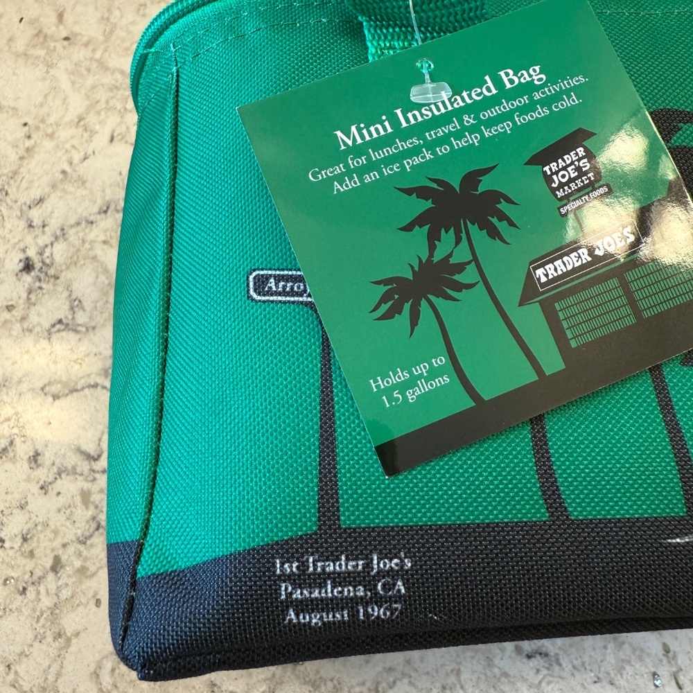 NWt - Green Trader Joe's Mini insulated‎ bag - Picture 4 of 10